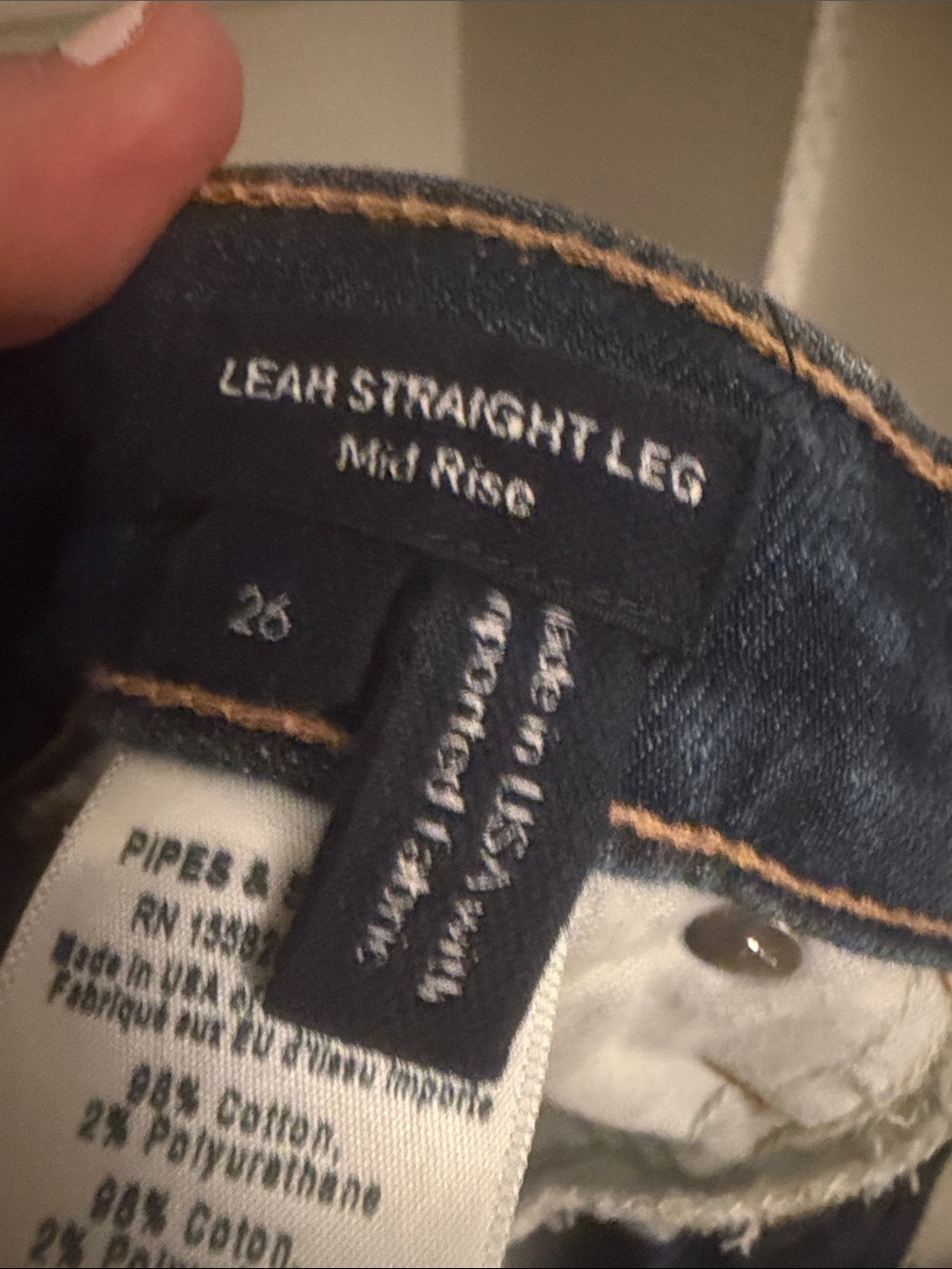 Veronica Beard Dark Blue Straight Leg Jeans